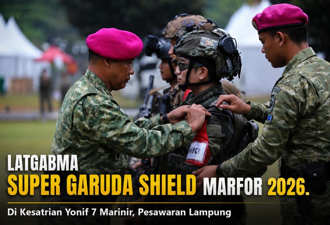 Danbrigif 4 Marinir/BS Resmi Buka Latgabma Super Garuda Shield (SGS) Marfor 2026 di Yonif 7 Marinir