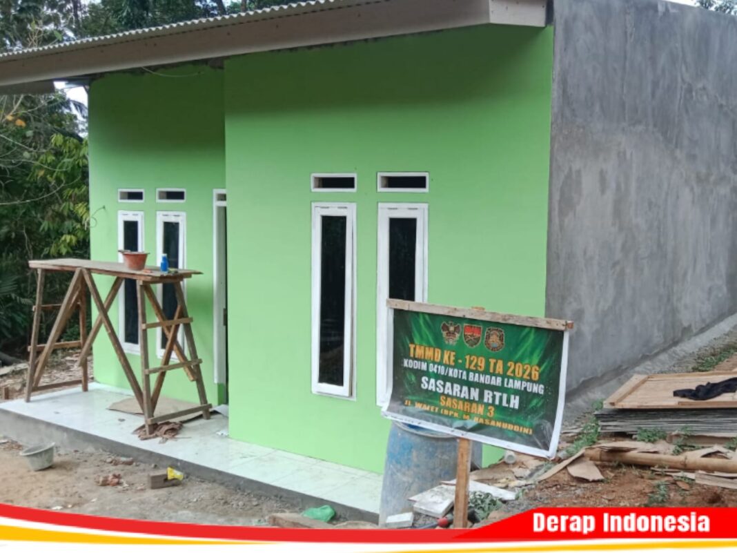 Tinggal Finishing, Rumah Hasanudin Hampir Rampung Berkat Program TNI Manunggal Membangun Desa