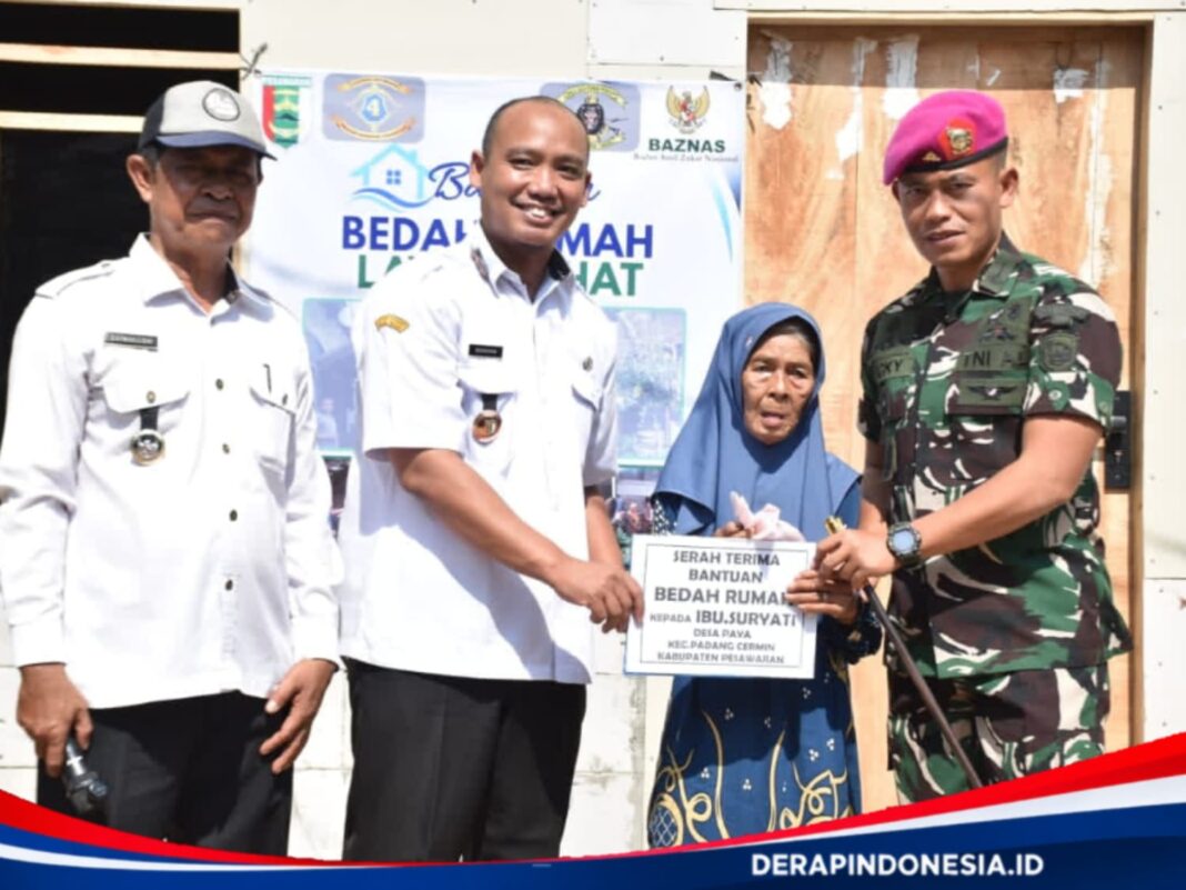 Wujud Kepedulian Prajurit, Danyonif 9 Marinir Resmikan Bantuan Bedah Rumah Layak Dan Sehat