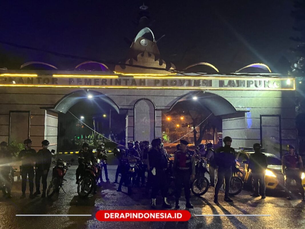 Detasemen Gegana Satbrimob Polda Lampung Gelar Patroli Janji Jaga di Sejumlah Titik Vital Bandar Lampung