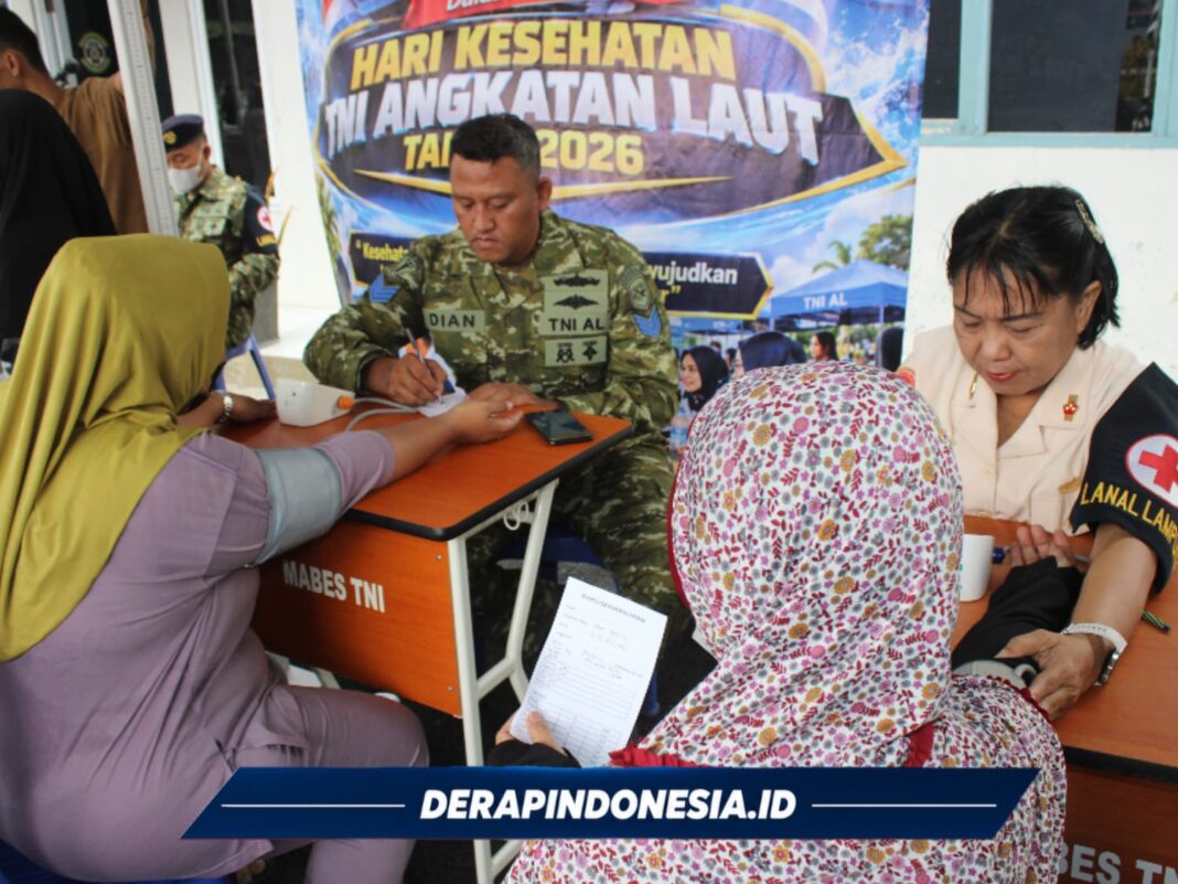 Bazar TNI dan Pemeriksaan Kesehatan Gratis Meriahkan HUT ke-81 TNI di Lanal Lampung