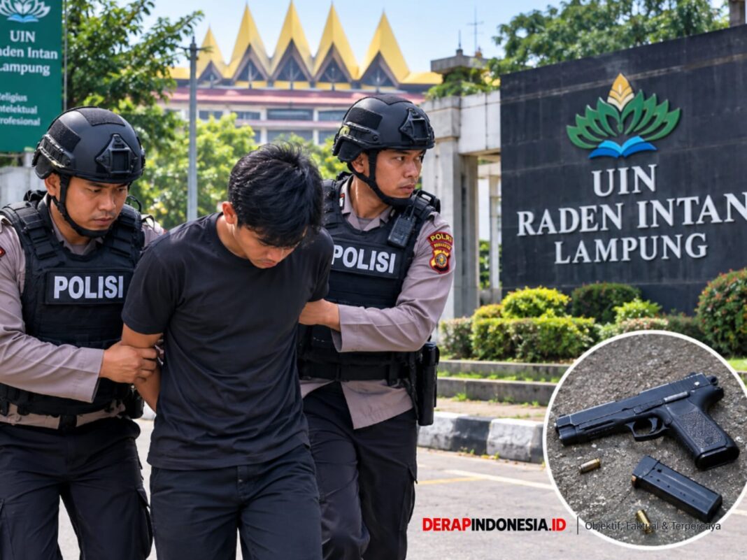 Polisi Tangkap Pria Diduga Buang Tembakan ke Udara di Kampus UIN Lampung