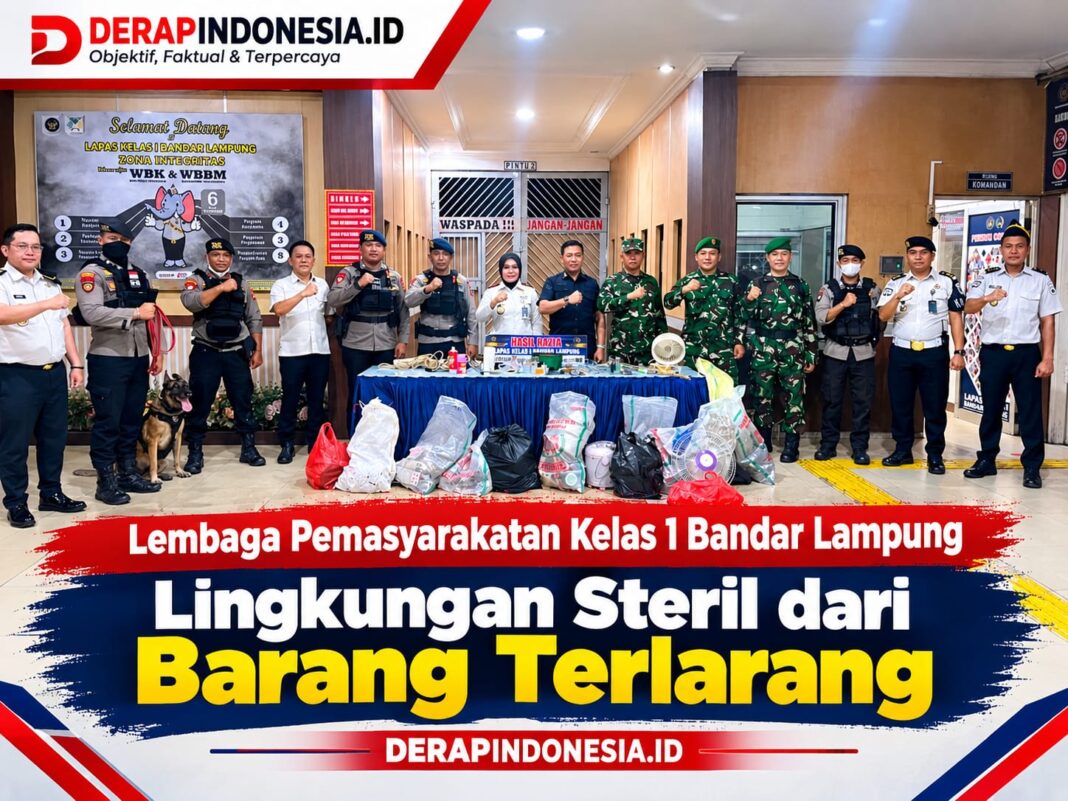Kepala Lapas Kelas 1 Bandar Lampung Nyatakan Institusi Nihil Narkoba dan Telepon Genggam Pascarazia Gabungan
