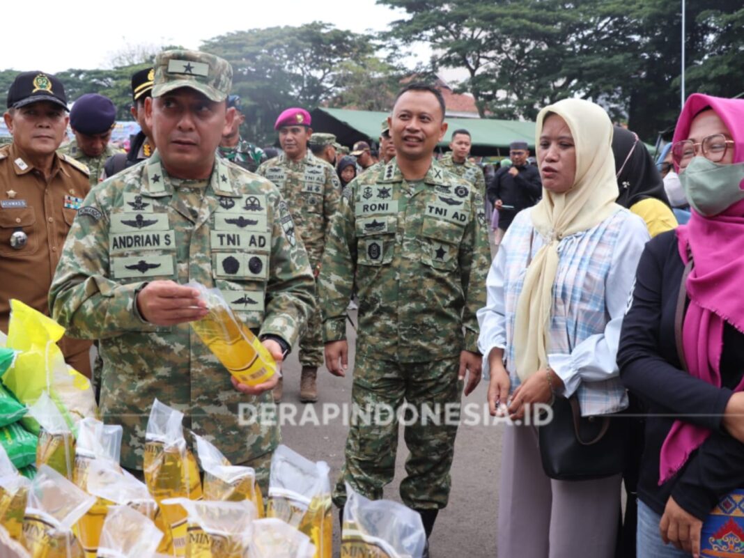 Jelang Puncak Peringatan HUT Ke-81 TNI, Kodim 0410/Kota Bandar Lampung Sukses Gelar Bazar UMKM 