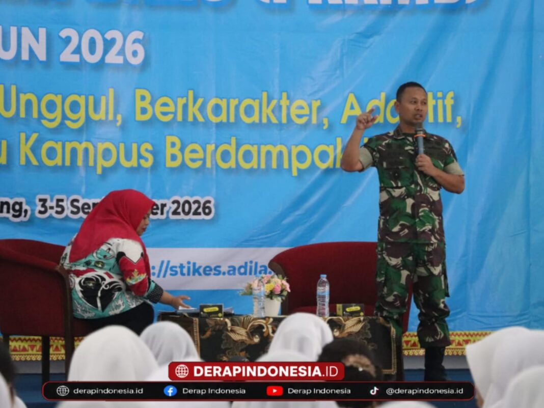 Kodim 0410/KBL Gaet Mahasiswa Stikes Adila Melalui Materi Bela Negara